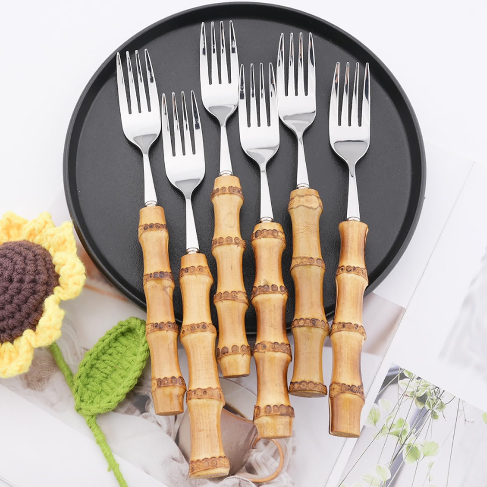 Amazon｜カトラリーフォーク 6 パックディナーフォーク食器セット